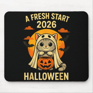 Halloween Kat Geest Grafisch - Frisse Start 2026 Muismat