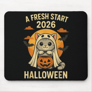 Halloween Kat Geest Grafisch - Verse Start 2026 Muismat