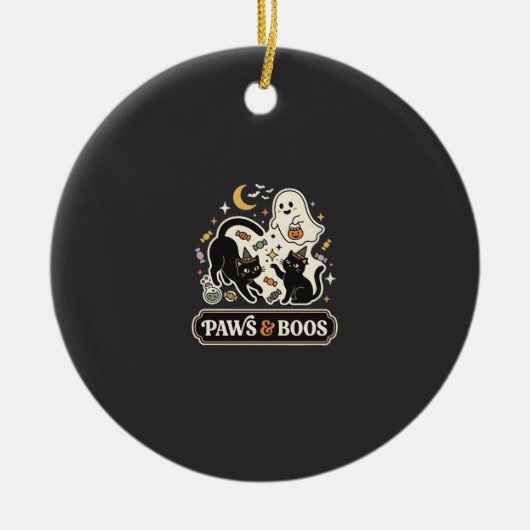 Halloween Kat Geest Magie Keramisch Ornament (Voorkant)