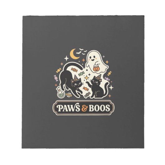 Halloween Kat Geest Magie Notitieblok (Voorkant)