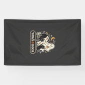 Halloween Kat Geest Magie Spandoek (Horizontaal)