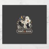 Halloween Kat Geest Magie Sparkling Wijnetiket (Enkel label)