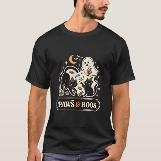 Halloween Kat Geest Magie T-shirt (Voorkant)