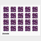 Halloween Kat Geest Vierkante Sticker (Vel)