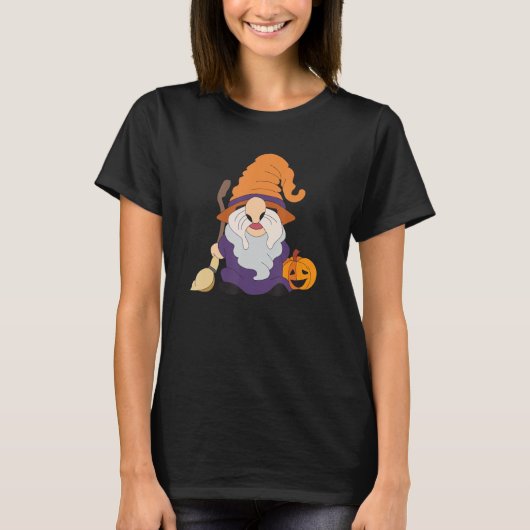 Halloween Kat Gnome Leuke Gnome Halloween Kostuum T-shirt (Voorkant)