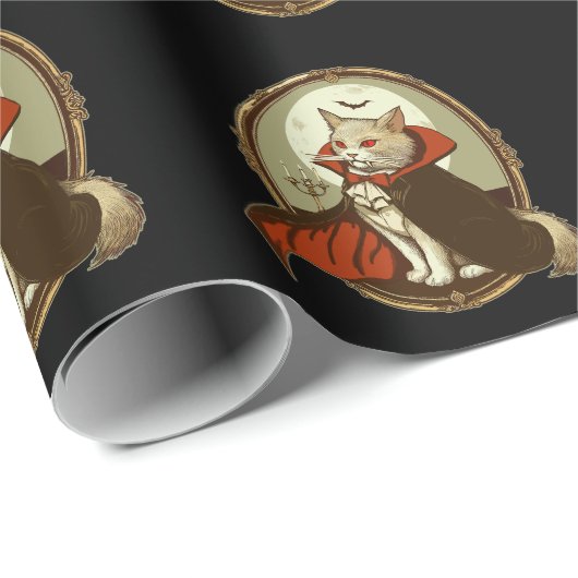 Halloween Kat, Graaf Catula Cadeaupapier (Rol Hoek)