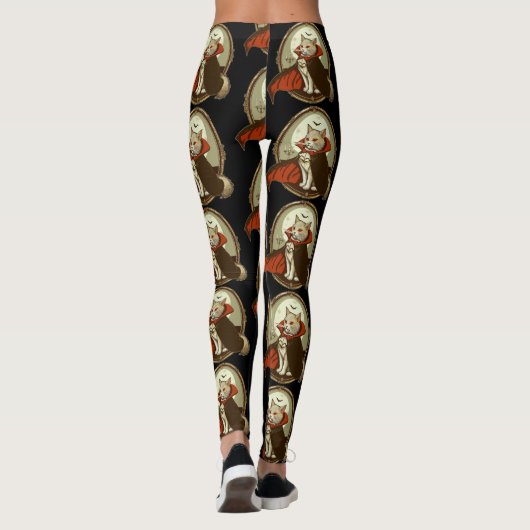 Halloween Kat, Graaf Catula Leggings (Achterkant)