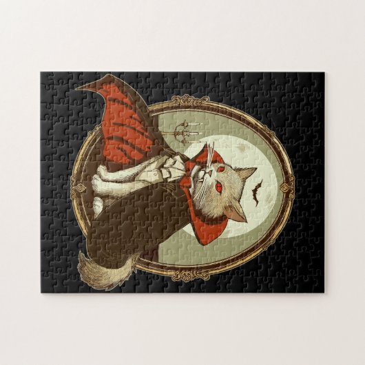 Halloween Kat, Graaf Catula Legpuzzel (Horizontaal)