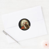 Halloween Kat, Graaf Catula Ronde Sticker (Envelop)