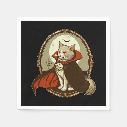 Halloween Kat, Graaf Catula Servet (Voorkant)