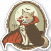 Halloween Kat, Graaf Catula Sticker (Voorkant)