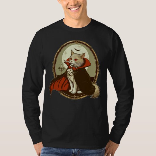 Halloween Kat, Graaf Catula T-shirt (Voorkant)