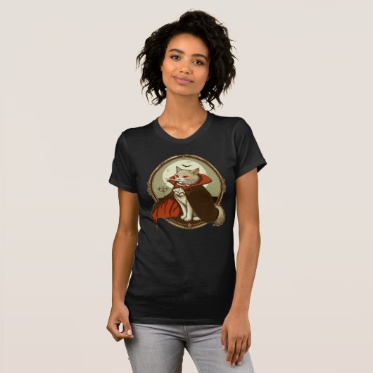 Halloween Kat, Graaf Catula T-shirt (Voorkant volledig)