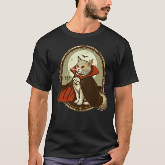 Halloween Kat, Graaf Catula T-shirt (Voorkant)