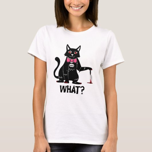 Halloween Kat Grappige Horror Kitten T-shirt (Voorkant)
