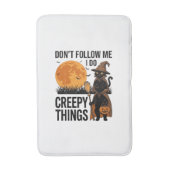 Halloween Kat Griezelige Dingen Grappige Heks_1 Badmat (Voorkant Verticaal)