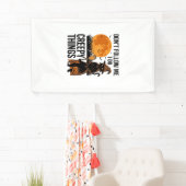 Halloween Kat Griezelige Dingen Grappige Heks_1 Spandoek (Insitu)