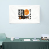 Halloween Kat Griezelige Dingen Grappige Heks_1 Spandoek (Beurs)