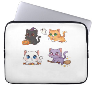 Halloween Kat  Griezelige en stijlvolle katachtige Laptop Sleeve