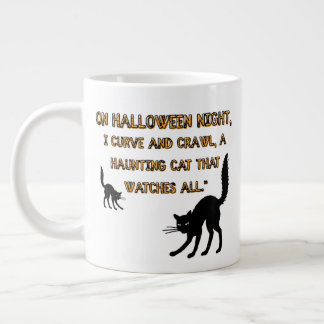 Halloween kat, grote koffiekop