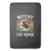 Halloween Kat Heks Moeder Badmat (Voorkant Verticaal)