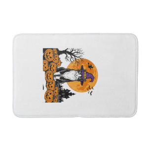 Halloween Kat Heks Pompoen Vintage Griezelen_1 Badmat