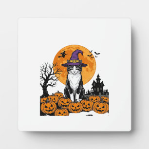 Halloween Kat Heks Pompoen Vintage Griezelen_1 Fotoplaat