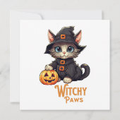 Halloween Kat Heksachtige poten (Achterkant)