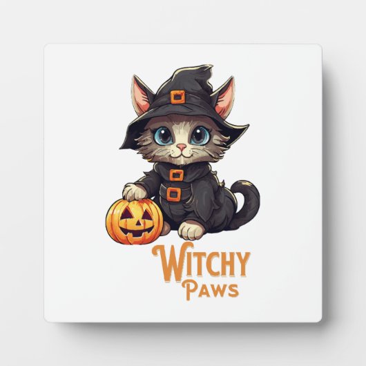 Halloween Kat Heksachtige poten Fotoplaat (Voorkant)