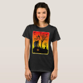 HALLOWEEN KAT HEKSENHOED T-SHIRT (Voorkant volledig)