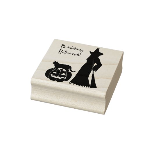 halloween kat heksenstempel rubberstempel (Stempel)
