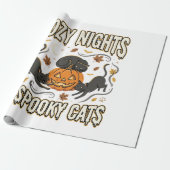 Halloween Kat Herfst Magie Cadeaupapier (Uitgerold)