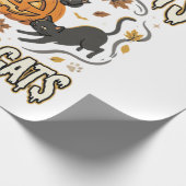 Halloween Kat Herfst Magie Cadeaupapier (Hoek)