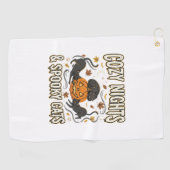 Halloween Kat Herfst Magie Golfhanddoek (Horizontaal)