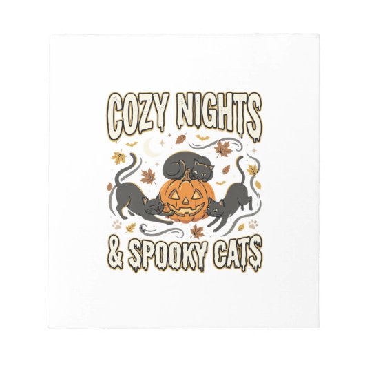 Halloween Kat Herfst Magie Notitieblok (Voorkant)