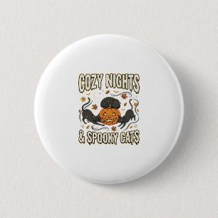Halloween Kat Herfst Magie Ronde Button 5,7 Cm