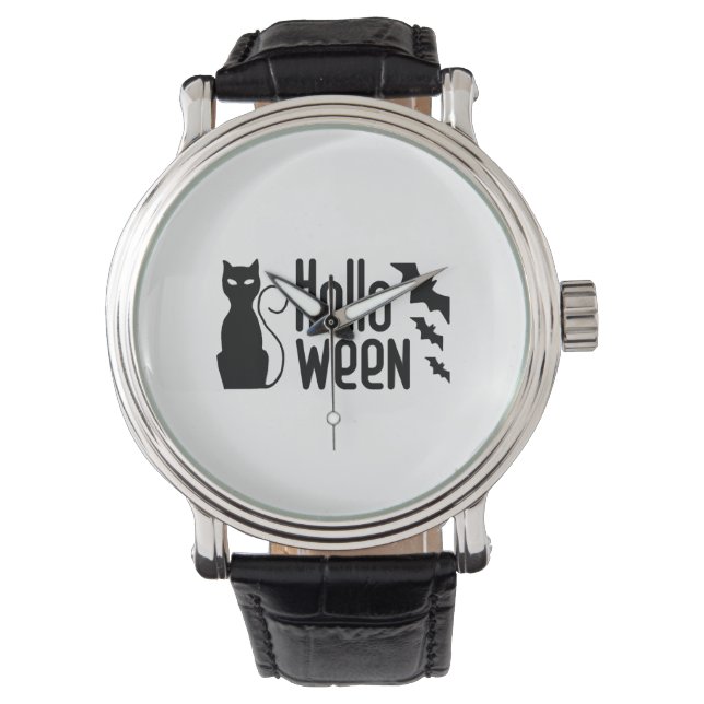 halloween kat horloge (Voorkant)