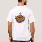 halloween kat horror graffiti t-shirt (Achterkant)