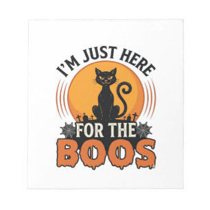 Halloween Kat Ik ben hier alleen voor de Boos  Notitieblok