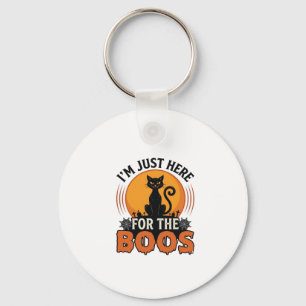 Halloween Kat Ik ben hier alleen voor de Boos Sleutelhanger