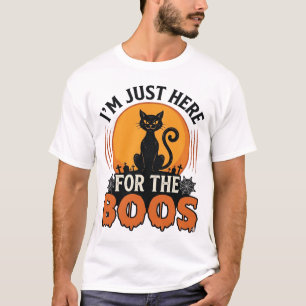 Halloween Kat Ik ben hier alleen voor de Boos T-shirt