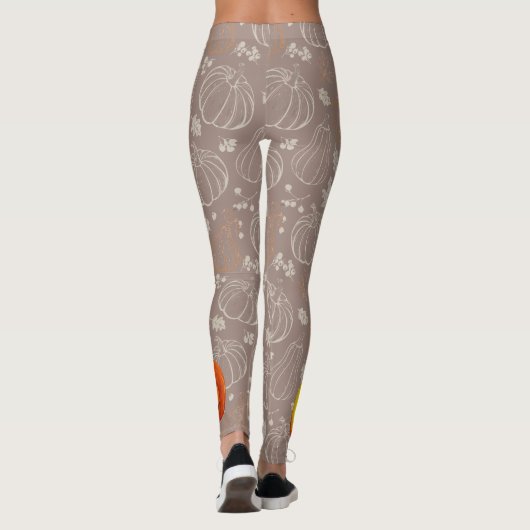Halloween kat in de pompoen leggings (Achterkant)
