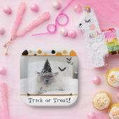 Halloween kat in het Pet van de heks Papieren Bordje (Feest)