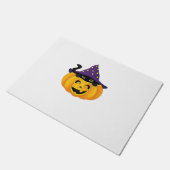 Halloween kat in pompoen - Schattigee zwarte kitte Deurmat (Schuin)