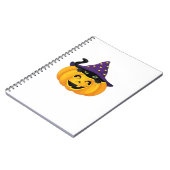 Halloween kat in pompoen - Schattigee zwarte kitte Notitieboek (Linkerzijde)
