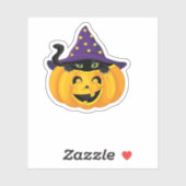 Halloween kat in pompoen - Schattigee zwarte kitte Sticker (Vel)