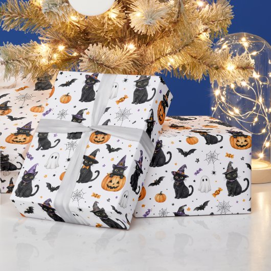 Halloween Kat Inpakpapier |Cateliefhebber Cadeau (Feestdagen)
