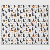 Halloween Kat Inpakpapier |Cateliefhebber Cadeau (Vlak)
