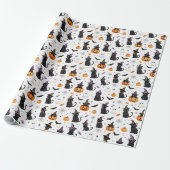 Halloween Kat Inpakpapier |Cateliefhebber Cadeau (Uitgerold)