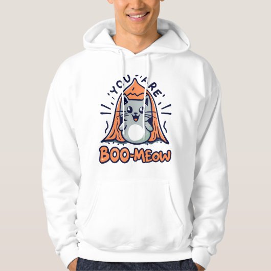 Halloween kat je bent boekenmiauw hoodie (Voorkant)